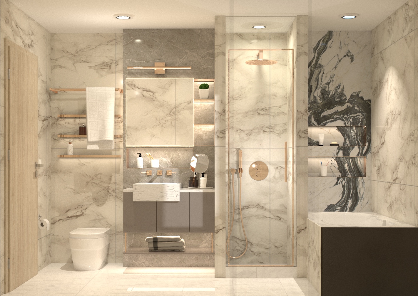Bathroom — Shower And Bathtub