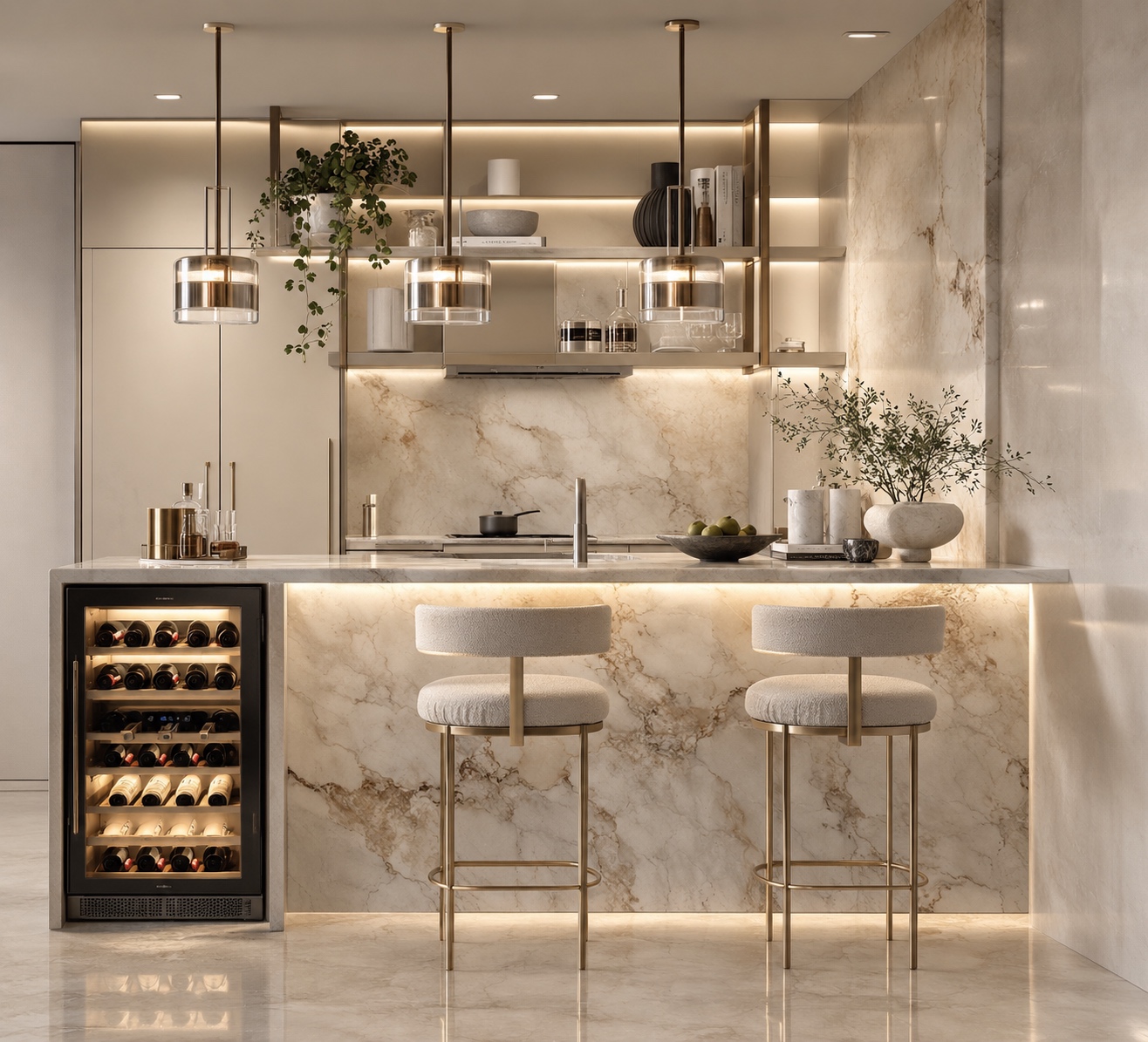 One-Bedroom Kitchen — Side View